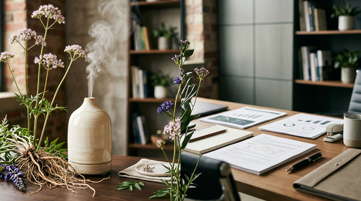 An Evening Wind-Down Ritual with Valerian: Diffuse, Dim, Breathe